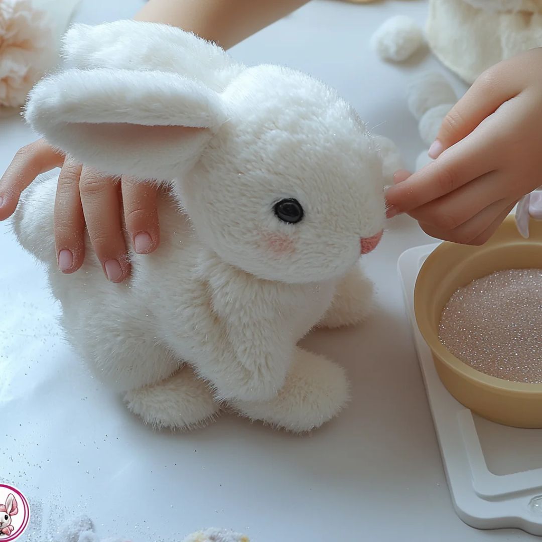 Lapin en peluche interactif pour enfants – Compagnon de jeu réaliste
