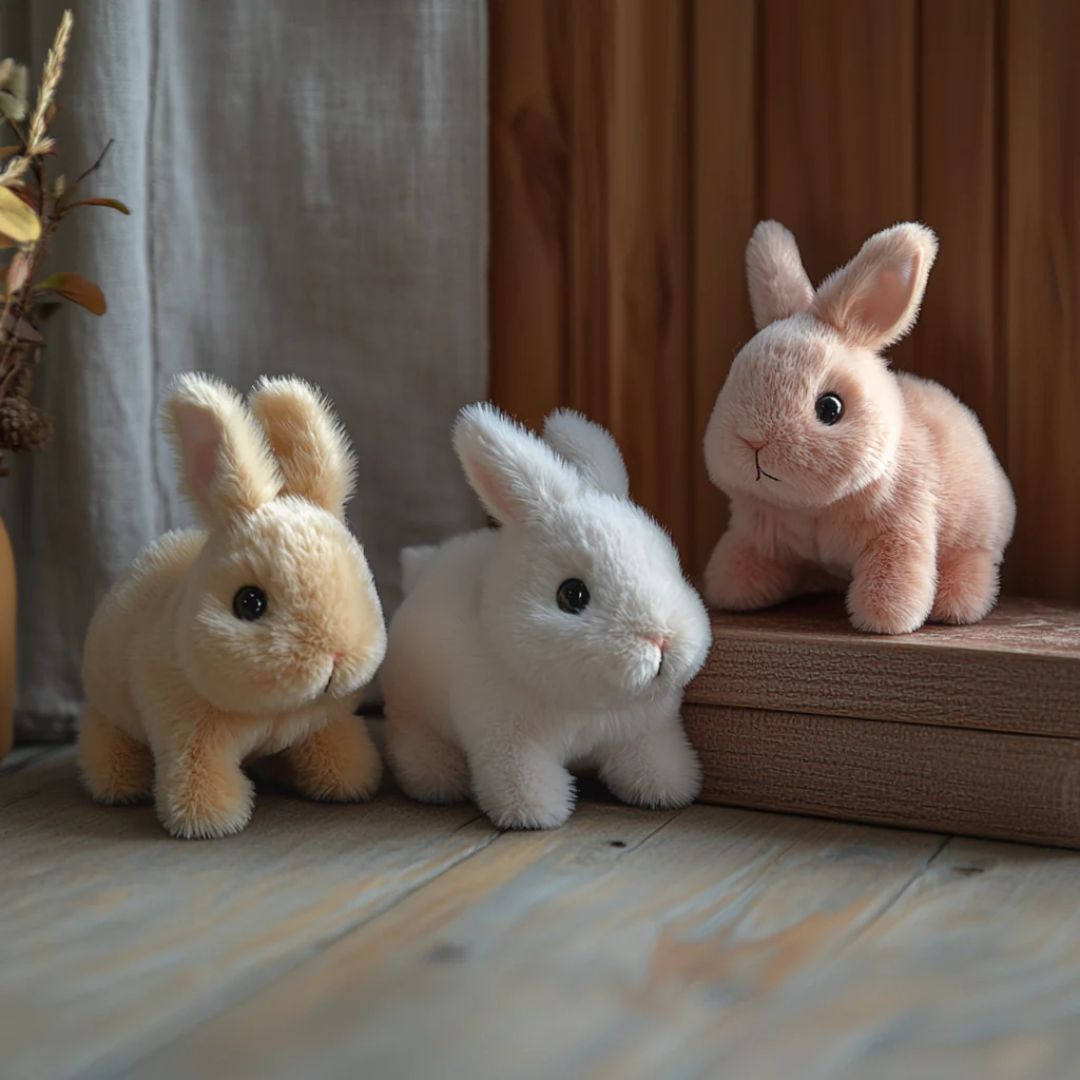 Lapin en peluche interactif pour enfants – Compagnon de jeu réaliste
