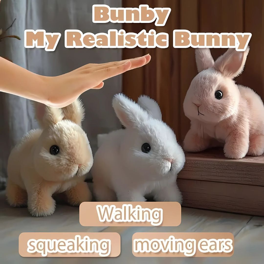Lapin en peluche interactif pour enfants – Compagnon de jeu réaliste