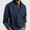 Chemise en lin homme à manches longues et coupe régulière