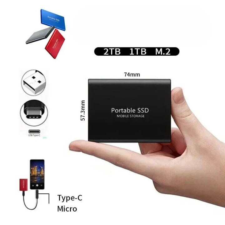 Disque SSD externe portable USB-C Solid State Drive