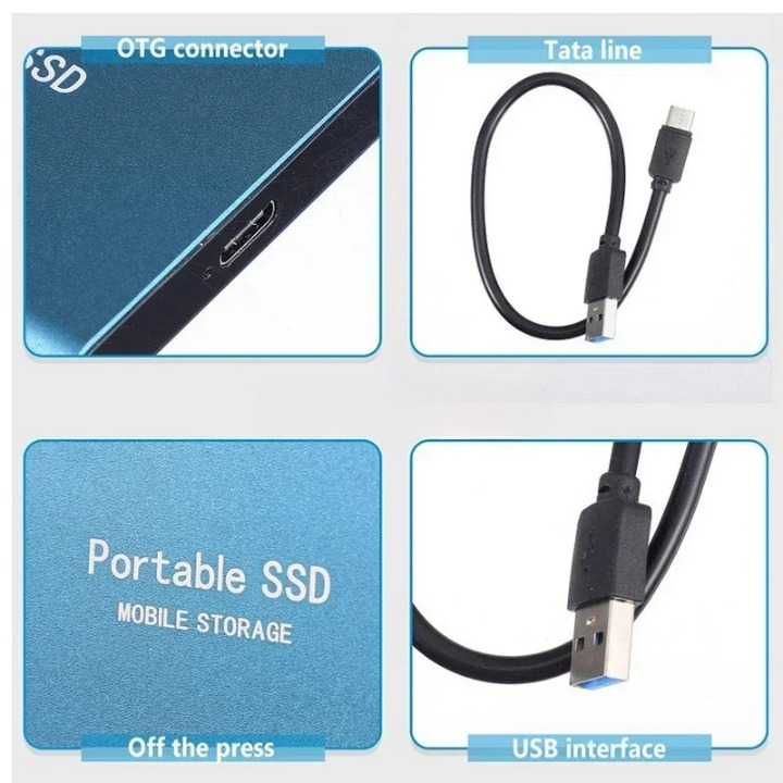 Disque SSD externe portable USB-C Solid State Drive