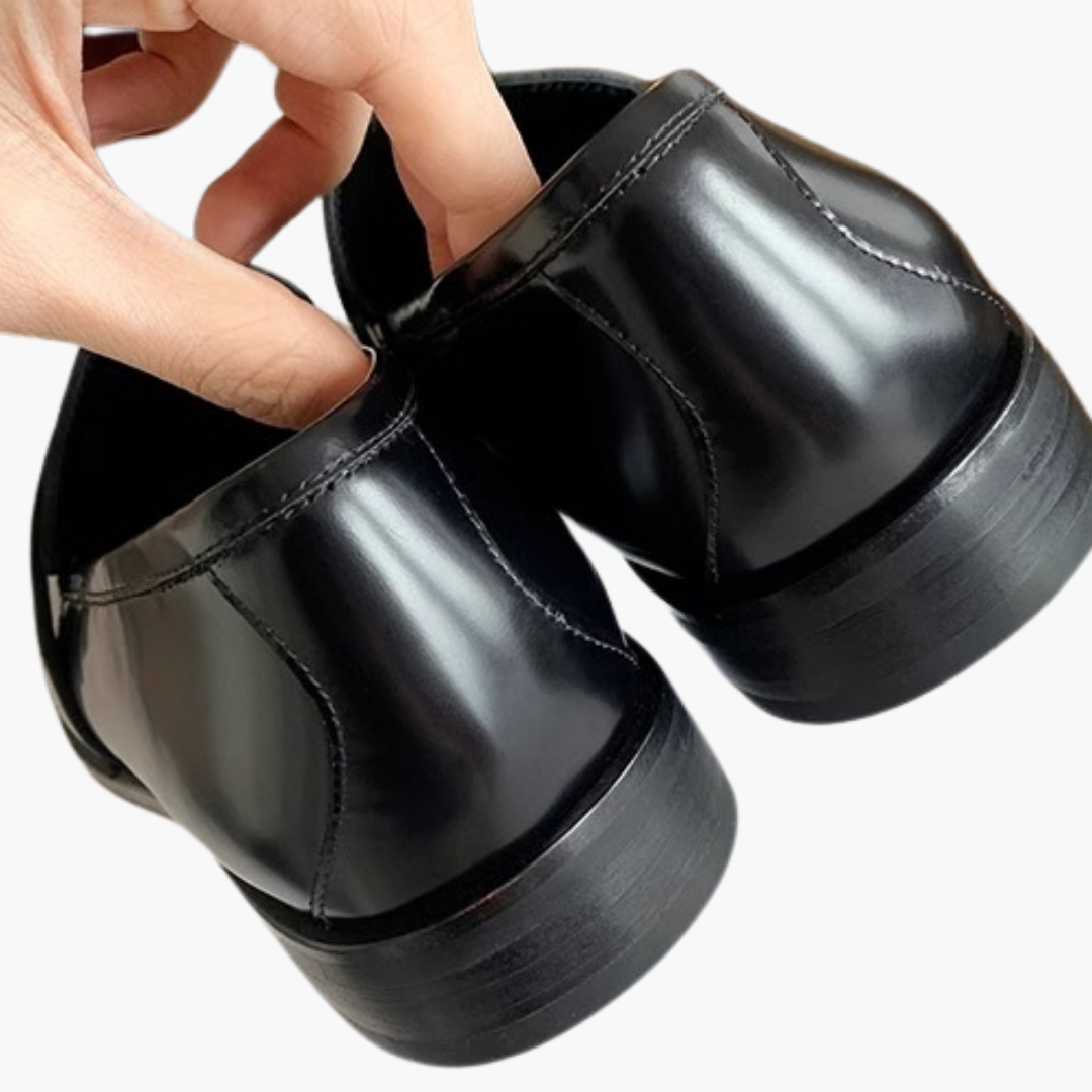 Mocassin orthopédique pour femme en cuir - Noir