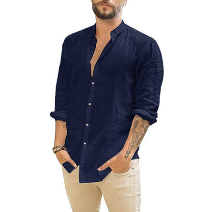 Damian | Men's Solid Linen Shirt