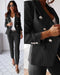 Tailored double-breasted women's suit with modern fit