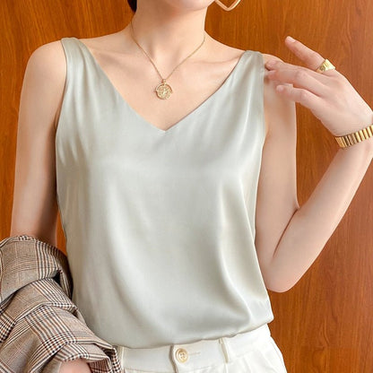 Trina - luxurious silk vest for women in elegant style