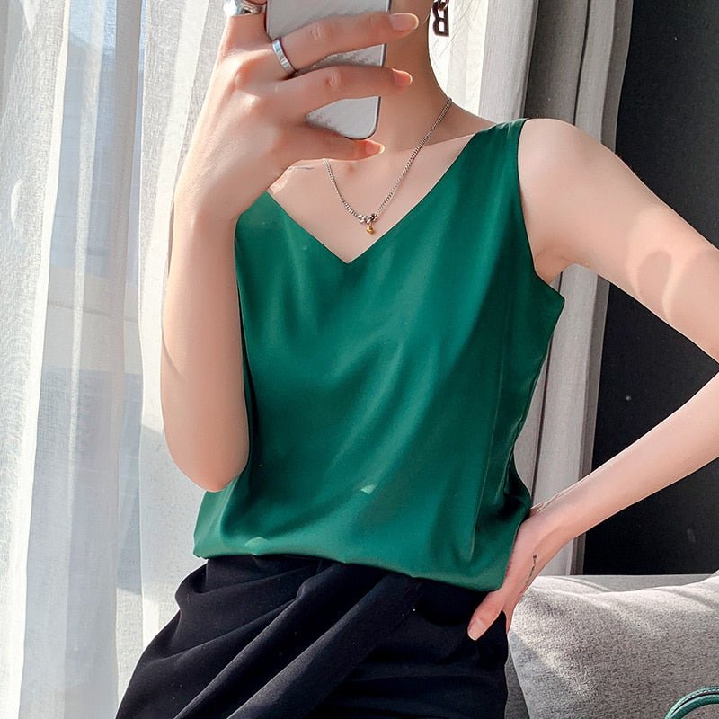 Trina - luxurious silk vest for women in elegant style