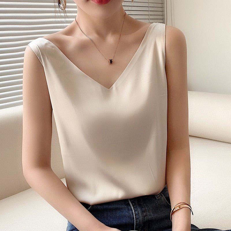 Trina - luxurious silk vest for women in elegant style