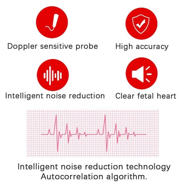 Moniteur portable du rythme cardiaque fœtal pour la grossesse