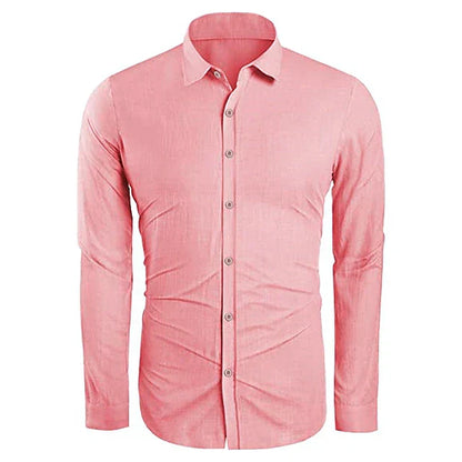Chemise en lin à manches longues pour hommes – printemps, été