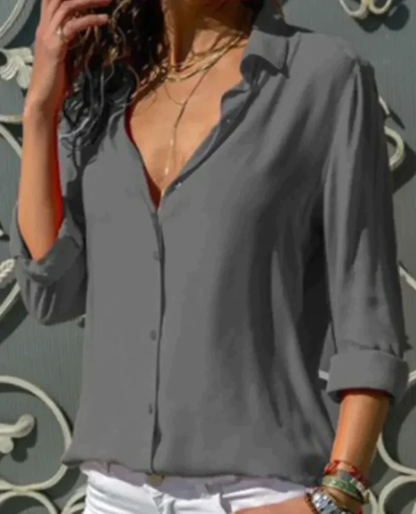Vera - Blouse classique avec fermeture à boutons