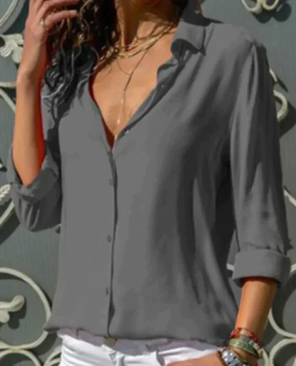 Vera - Blouse classique avec fermeture à boutons