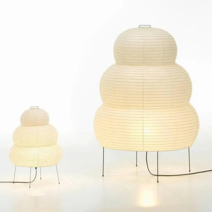 Lampe sur pied artistique en papier de riz Wabi Sabi avec pied réglable