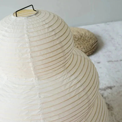 Lampe sur pied artistique en papier de riz Wabi Sabi avec pied réglable