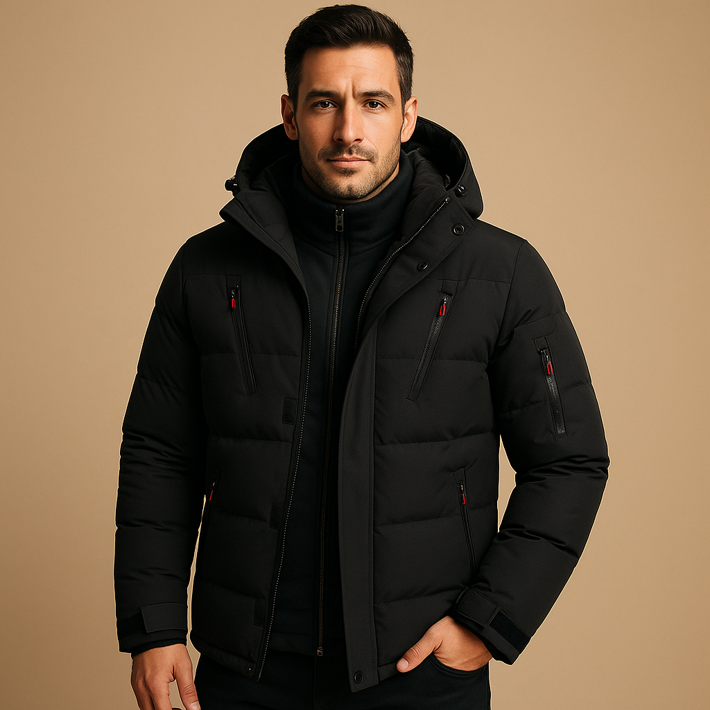 Waterproof Men’s Winter Jacket with Warm Lining | Outdoor-Ready Design