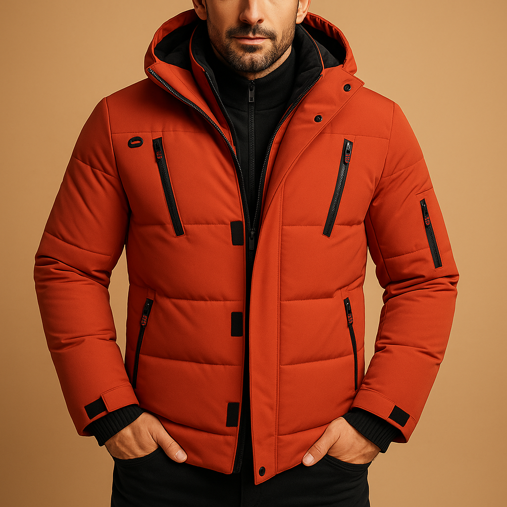 Waterproof Men’s Winter Jacket with Warm Lining | Outdoor-Ready Design