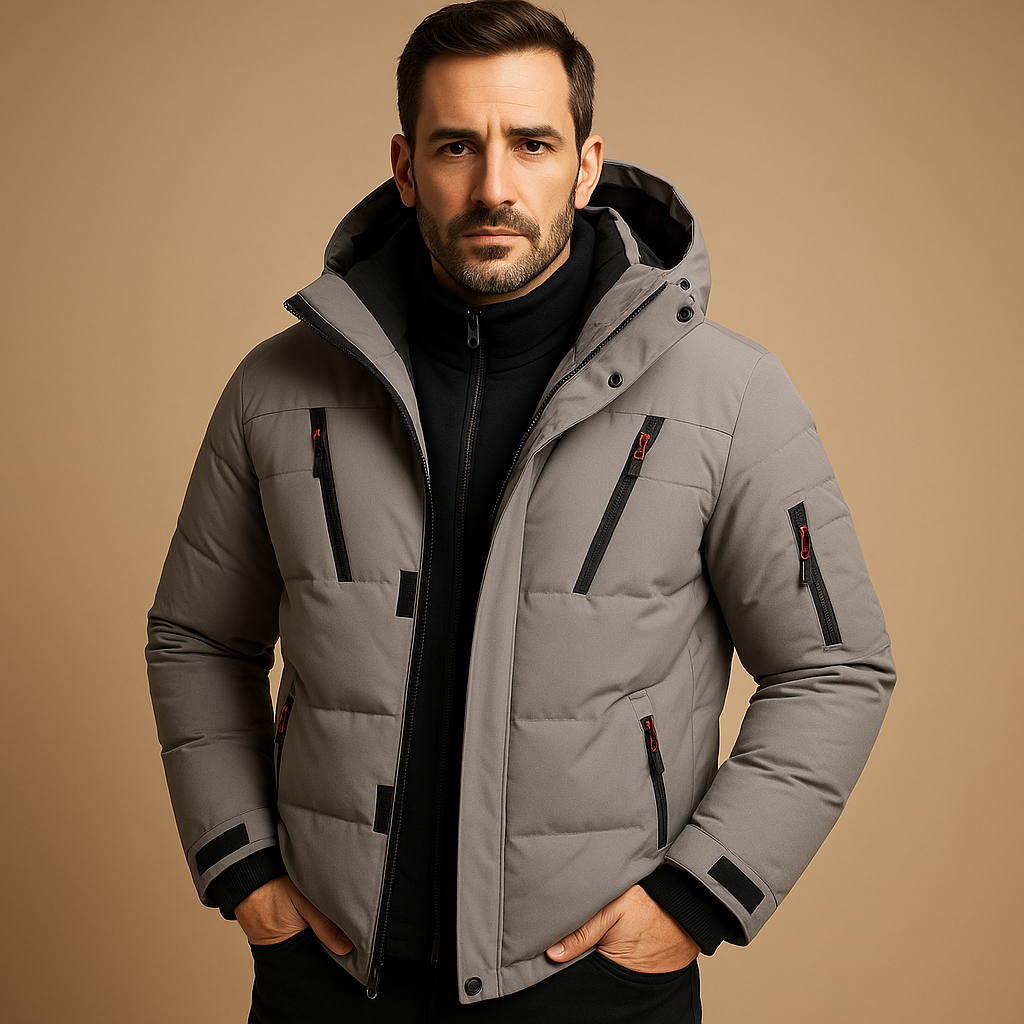 Waterproof Men’s Winter Jacket with Warm Lining | Outdoor-Ready Design