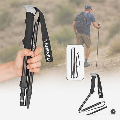 Bâtons de randonnée pliables et réglables pour trekking et randonnée